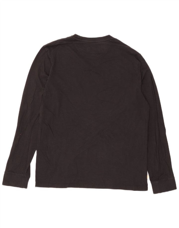 Męski top slim fit Timberland z długim rękawem, duży, czarny, bawełniany