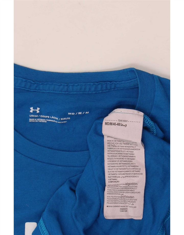 Męska koszulka z grafiką Under Armour, bawełniana, w kolorze średniego błękitu