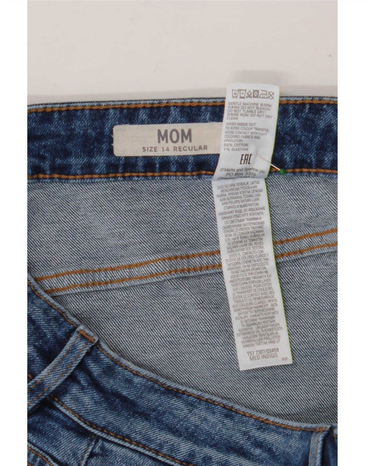 Marks & Spencer Damskie jeansy Mom Regular Tapered UK 14 Medium W30 L28 Niebieskie