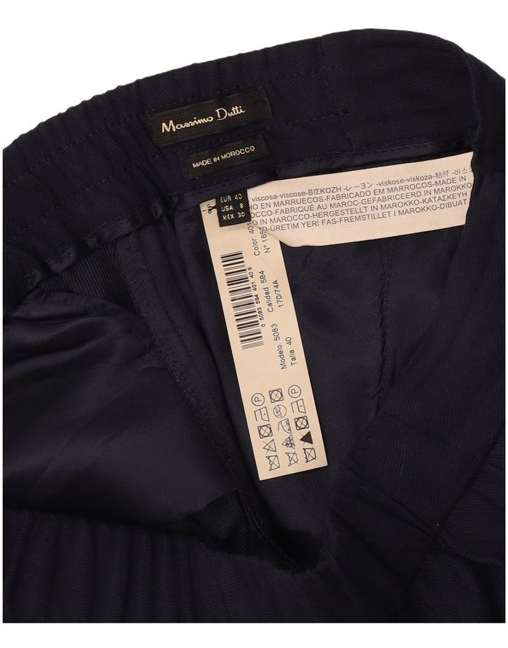 Spodnie damskie Massimo Dutti Straight Chino EU 40 Medium W30 L29 Granatowe