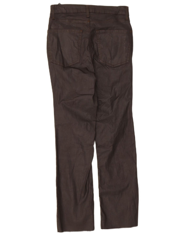 Spodnie Zara Damskie Waxed Straight EU 34 2XS W24 L25 Czarne Bawełniane