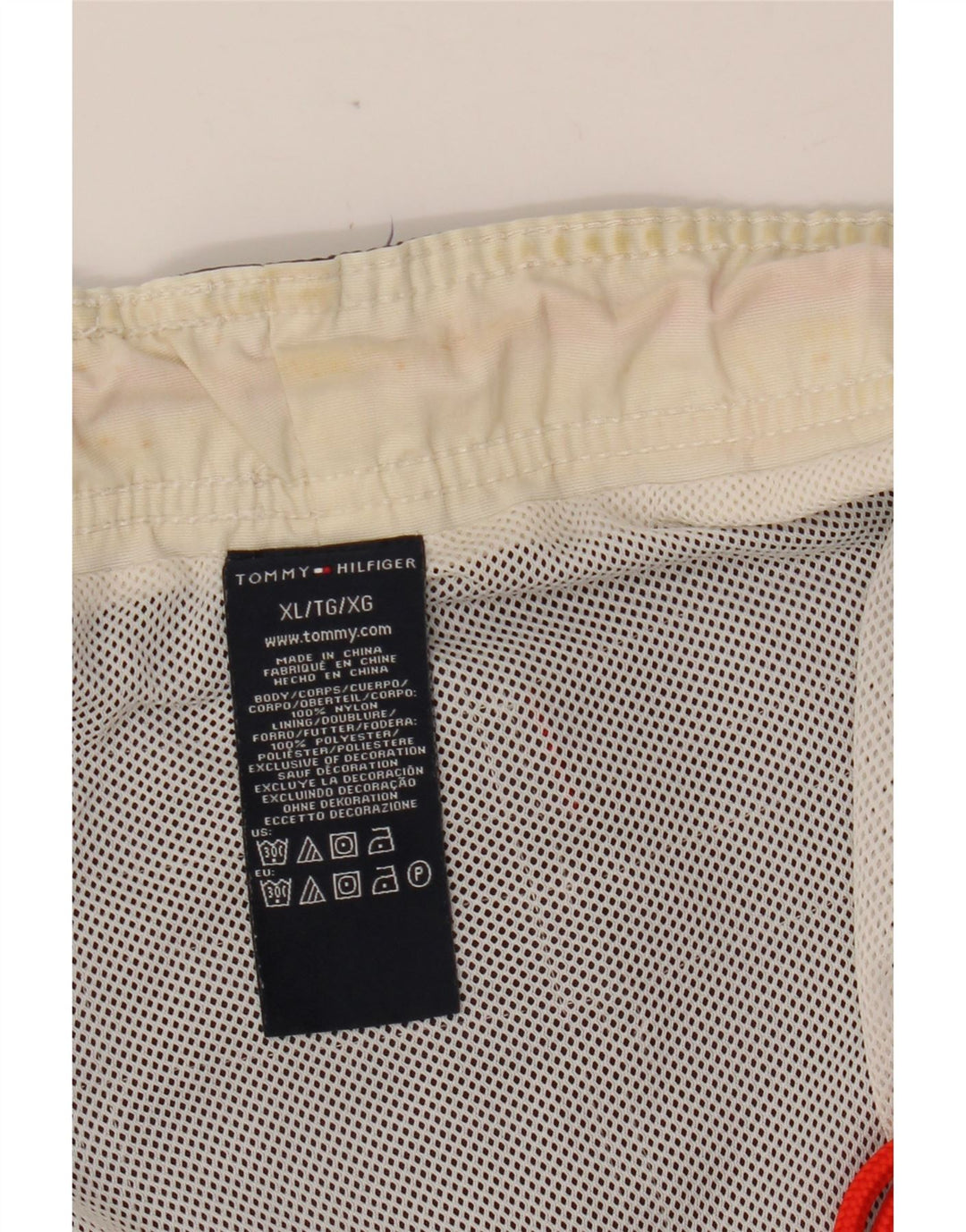 Męskie spodenki kąpielowe TOMMY HILFIGER XL, granatowe, nylonowe