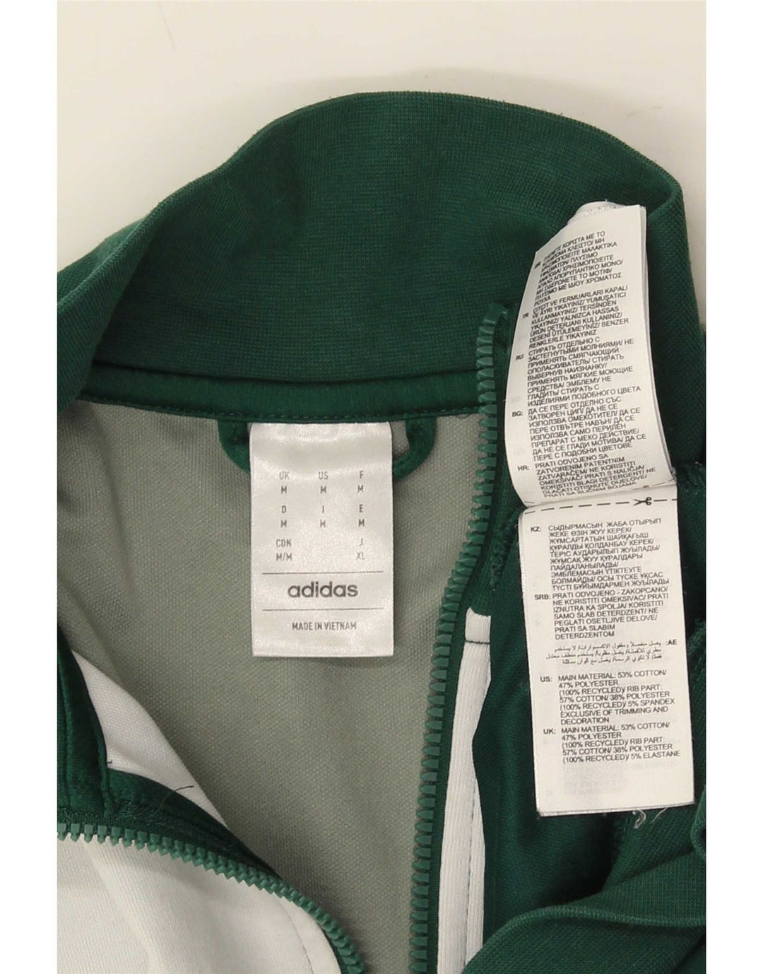 Adidas Męska bluza dresowa Top Jacket Medium Green Colorblock Cotton