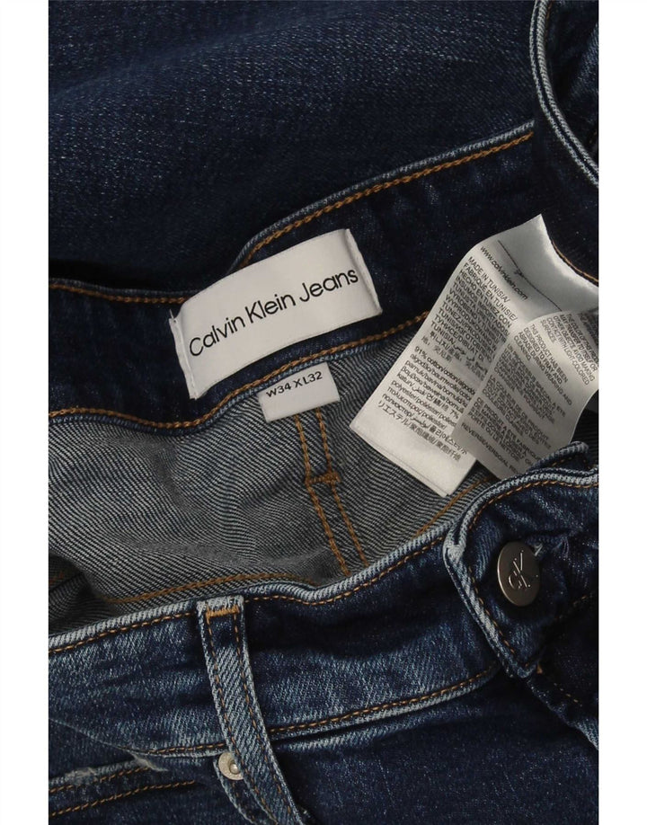 Męskie dżinsy Calvin Klein W34 L32 Niebieskie bawełniane