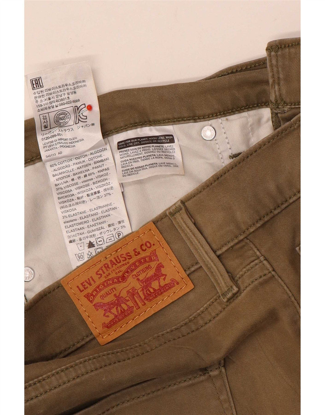 Męskie jeansy Levi's 312 Shaping W31 L30 Beżowa bawełna