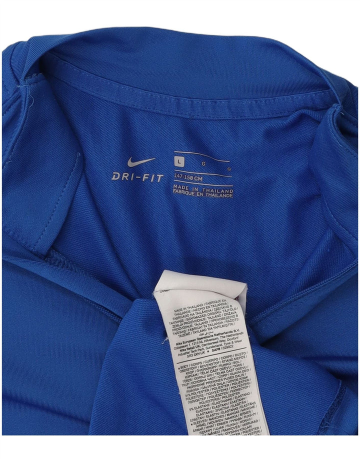Chłopięcy dres Nike Dri Fit Pullover Top 12-13 lat, duży, niebieski geometryczny