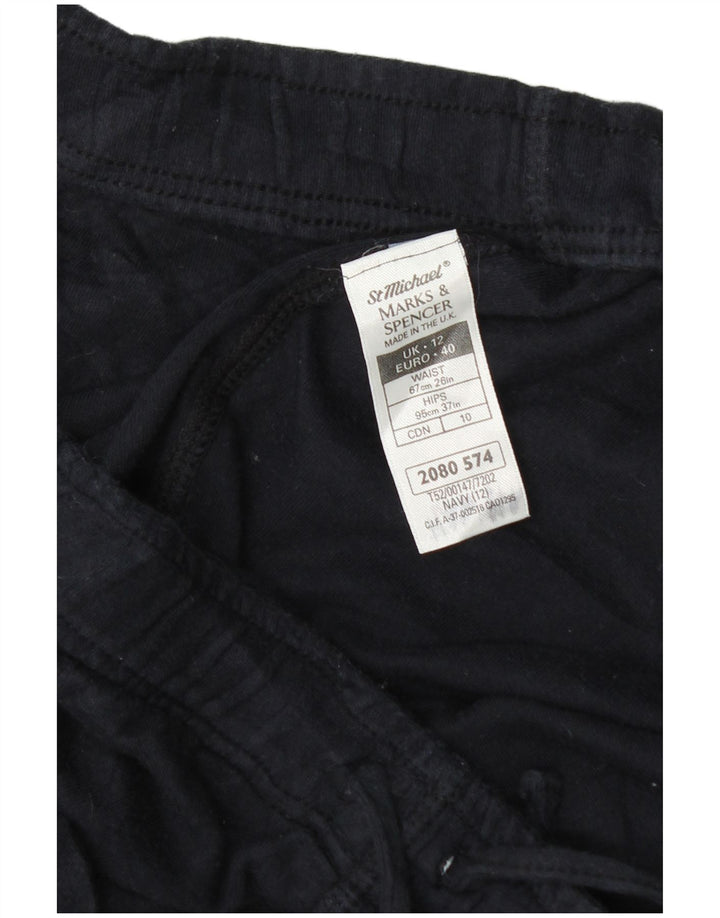 Damskie spodenki sportowe Marks & Spencer UK 12, średnie, granatowe, bawełniane