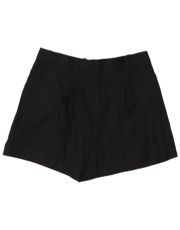 Damskie spodenki chino Zara duże W32 czarne lniane