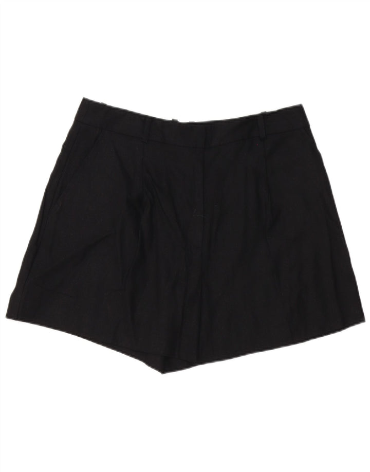 Damskie spodenki chino Zara duże W32 czarne lniane