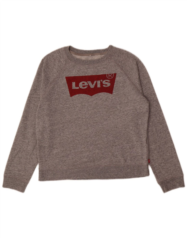 Damska bluza Levi's Graphic Jumper UK 14 Średni szary nakrapiany