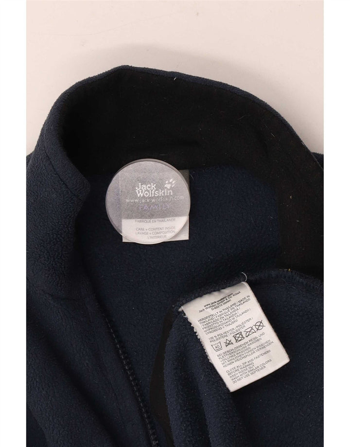 Kurtka polarowa Jack Wolfskin dla chłopców 13-14 lat, granatowa, poliester