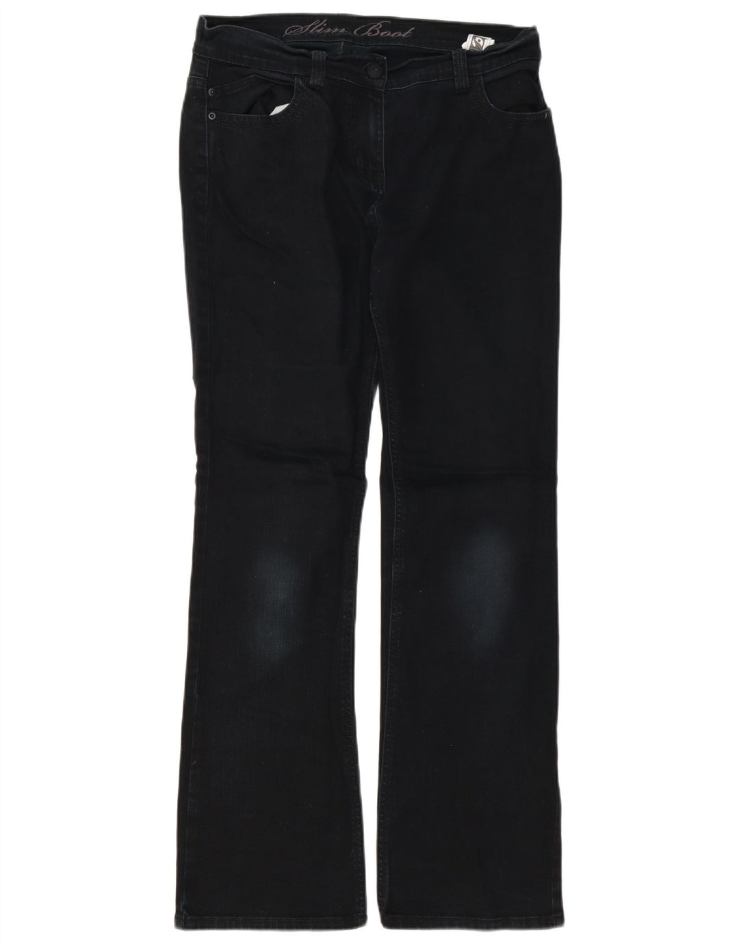 Marks & Spencer Damskie jeansy Slim Bootcut UK 12 Medium W32 L30 Czarna bawełna
