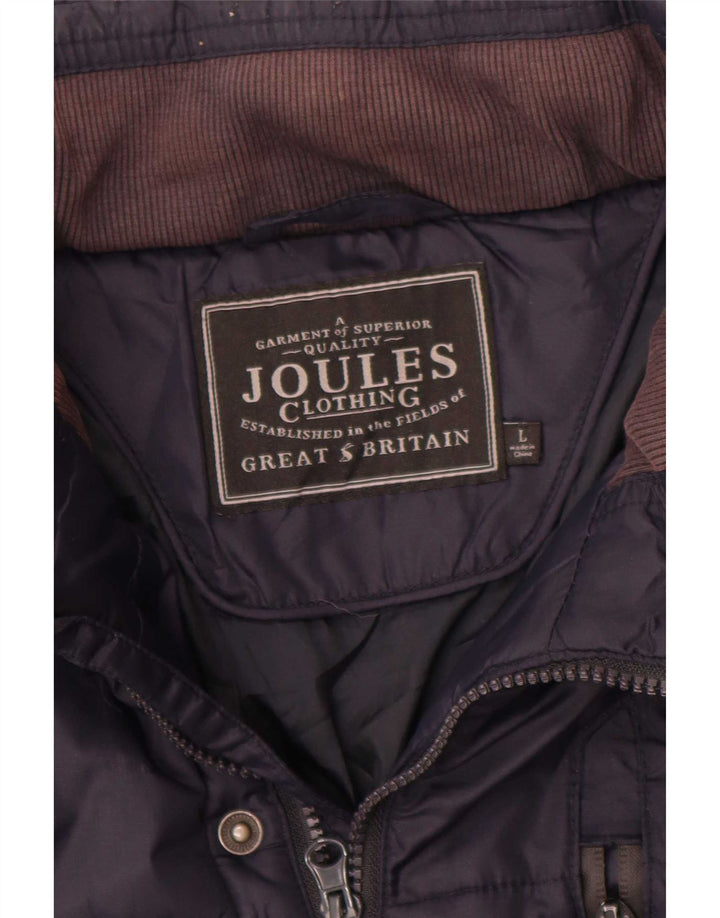 Joules Męska ocieplana kurtka UK 40 duża granatowa poliamid