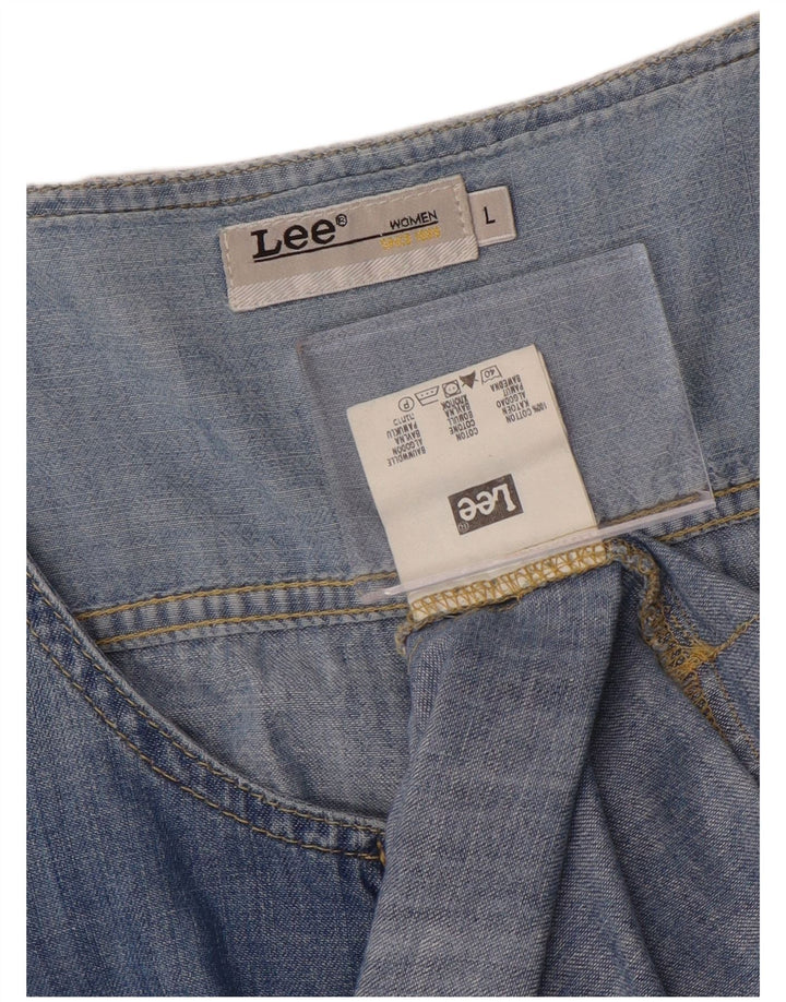 Damska sukienka jeansowa Lee UK 16, duża, niebieska, bawełniana