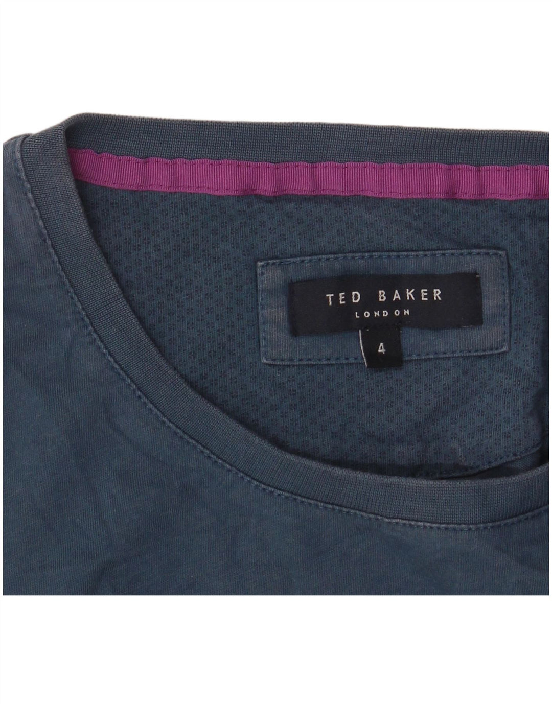 Męski T-shirt z grafiką Ted Baker, rozmiar 4, duży, granatowy