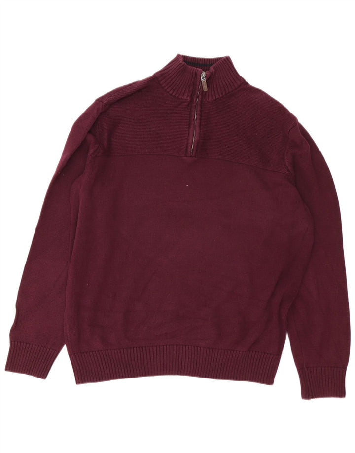 Męski sweter z zamkiem błyskawicznym DOCKERS, duży, bordowy