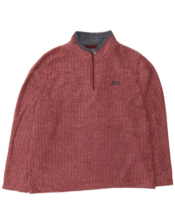 Męski sweter polarowy Weird Fish z zamkiem błyskawicznym, 2XL, różowy poliester