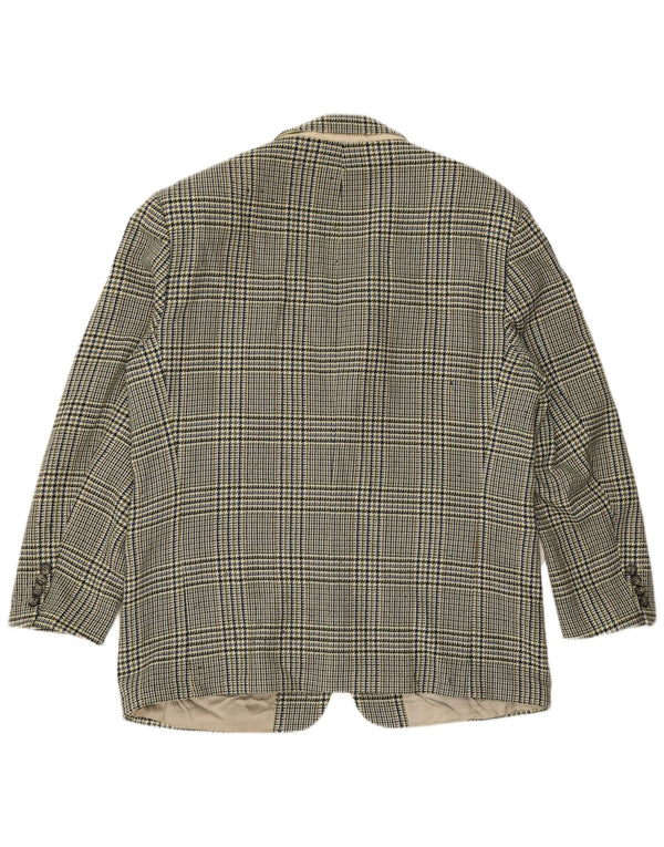 Męska marynarka zapinana na 2 guziki HUGO BOSS UK 40, duża, zielona pepitka