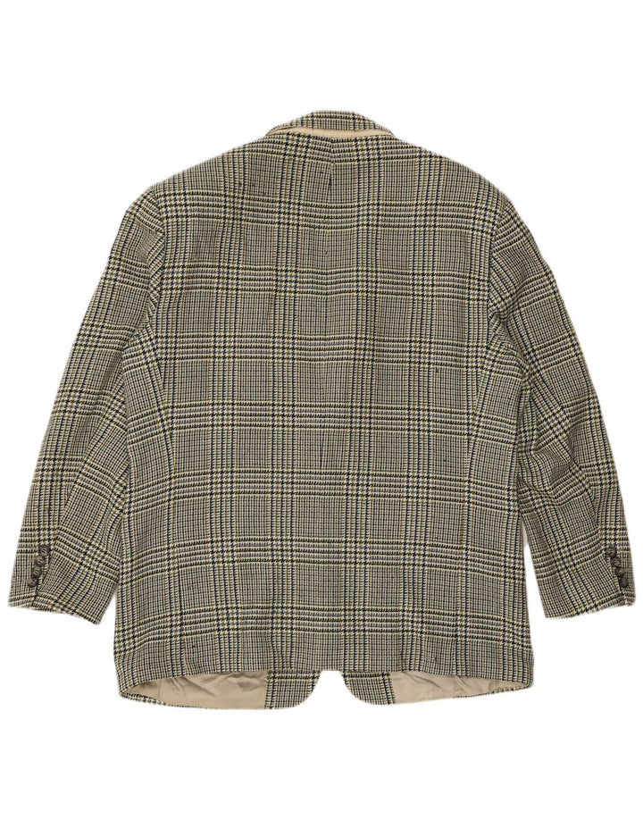 Męska marynarka zapinana na 2 guziki HUGO BOSS UK 40, duża, zielona pepitka