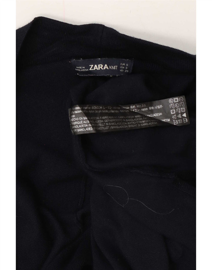 Sweter damski Zara Oversize Longline Open Cardigan UK 10 Small Granatowy