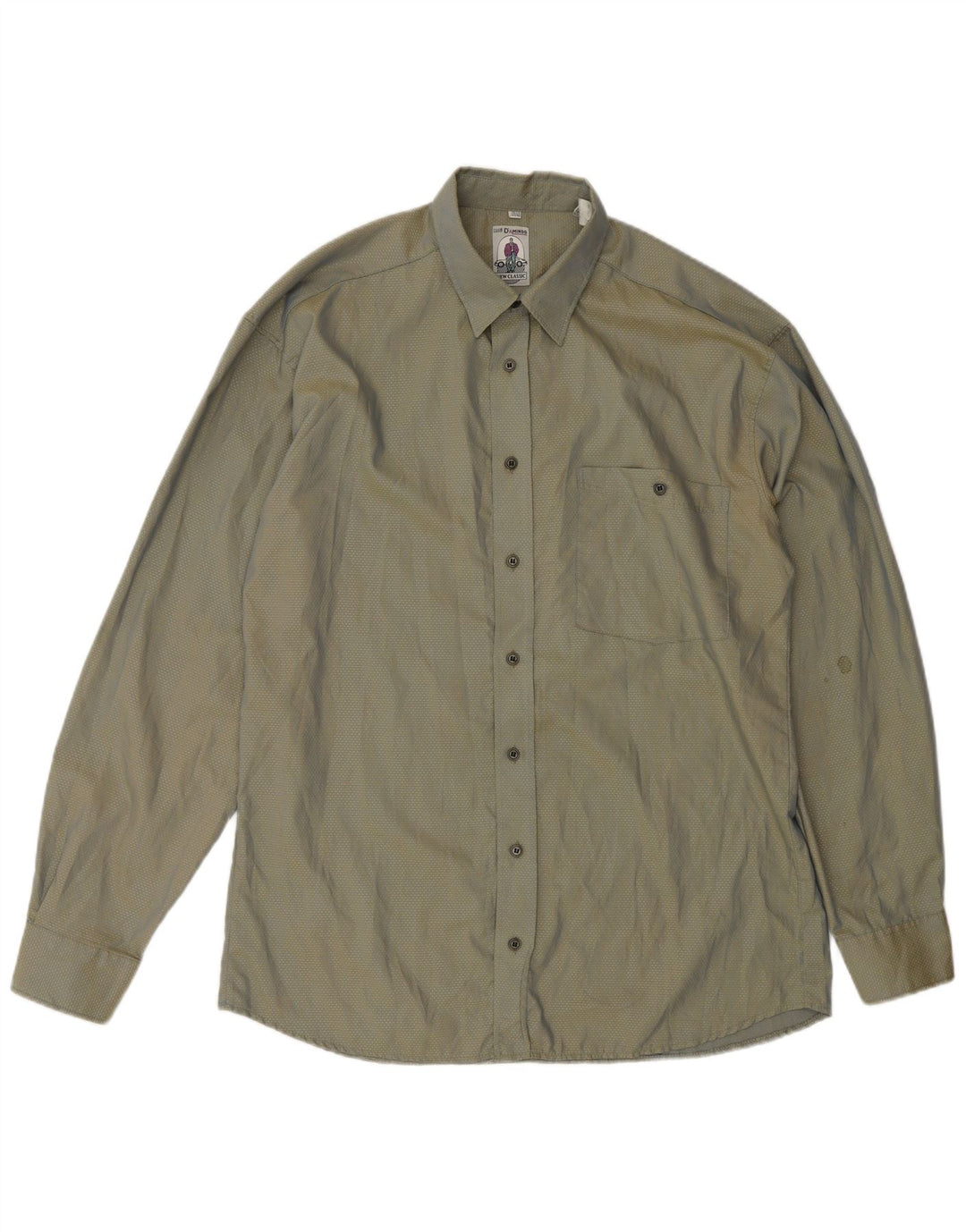 Koszula męska CLUB D'AMINGO, rozmiar 39/40, średnio zielona w cętki