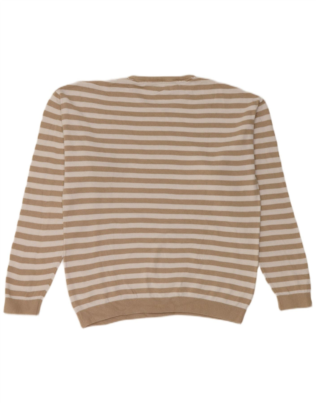 Męski sweter Jack & Jones z okrągłym dekoltem, w średnie beżowe paski