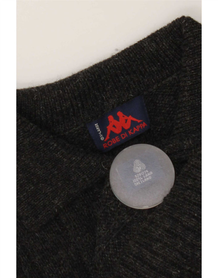 Męski sweter Kappa XL Szara wełna