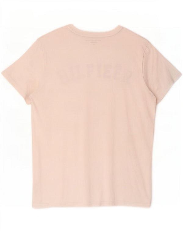 Męska koszulka z grafiką Tommy Hilfiger, średnia, biała bawełna