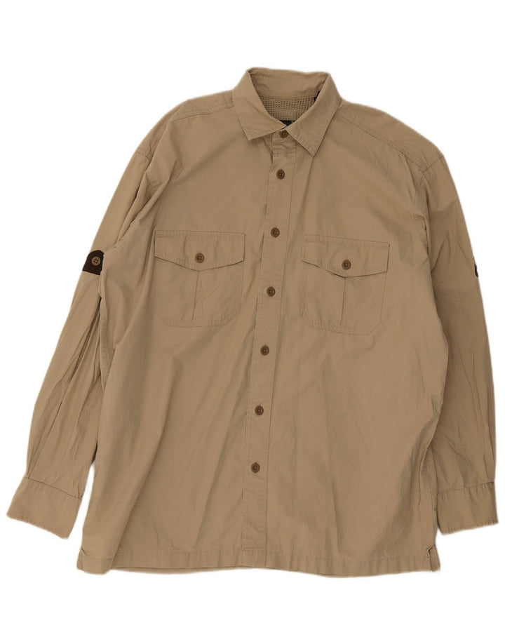 Koszula męska Timberland, mała, bawełniana khaki