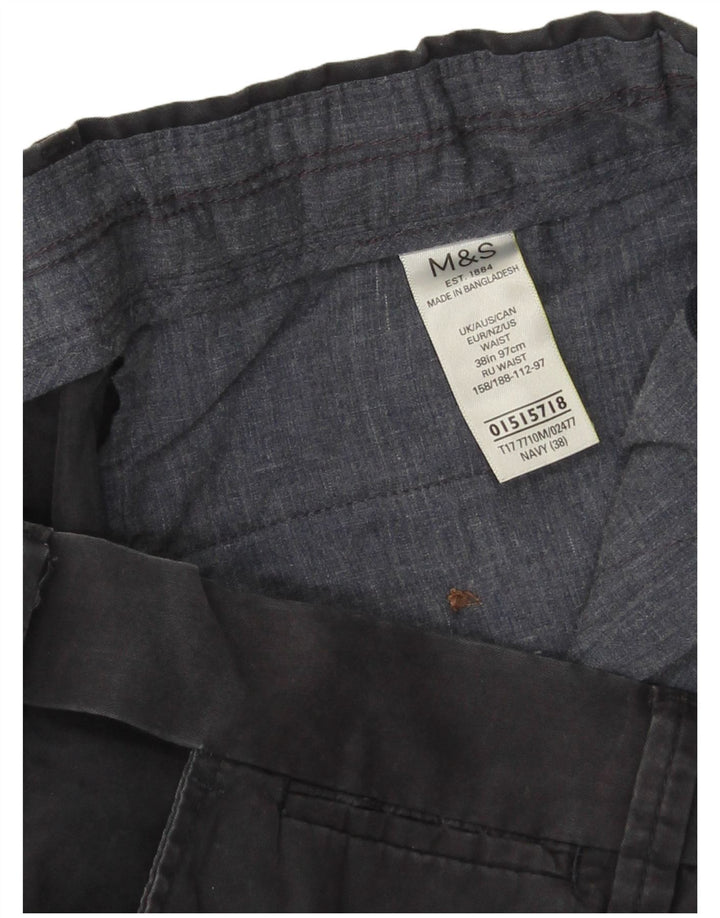Męskie spodenki Chino Marks & Spencer W38 XL, granatowe, bawełniane