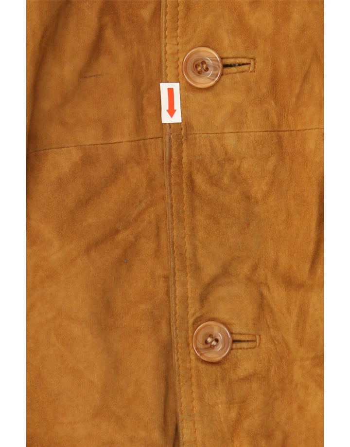 VINTAGE Mens Suede Jacket IT 54 2XL Brown Leather Vintage Vintage and Second-Hand Vintage from Messina Hembry 