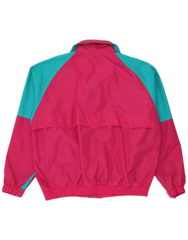 Męska kurtka przeciwdeszczowa Bad Lands UK 42 XL, różowy nylon z blokami kolorów