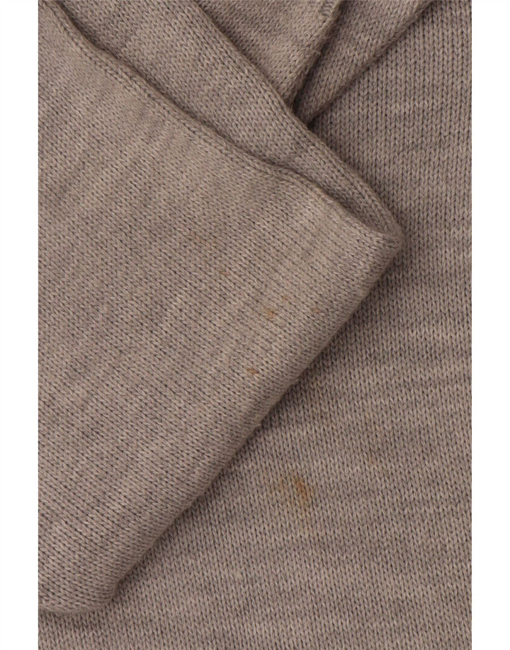 Sweter damski w stylu vintage, UK 18 XL, szary patchwork