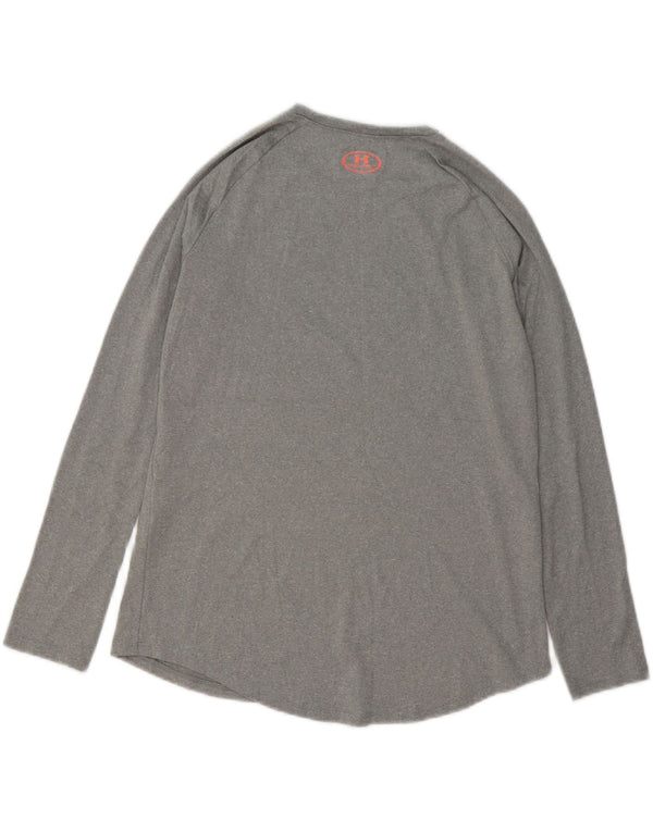 Chłopięcy top Under Armour Heat Gear Graphic z długim rękawem 13-14 lat XL, szary