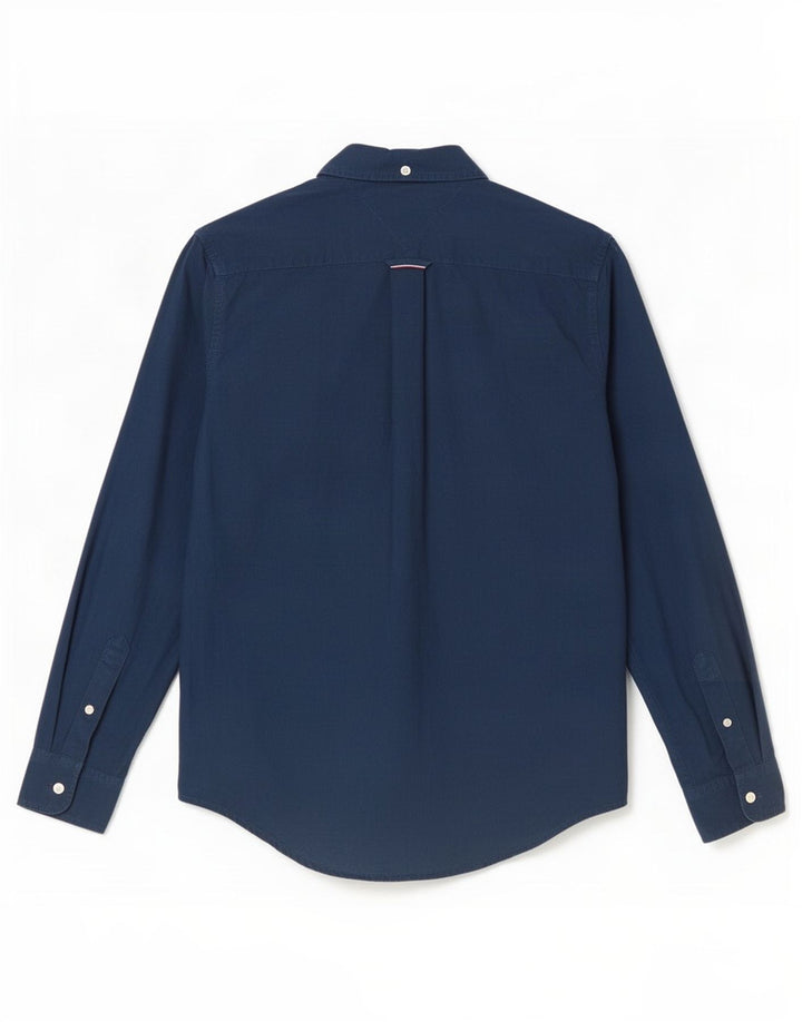 Koszula męska Tommy Hilfiger, mała, bawełniana, granatowa