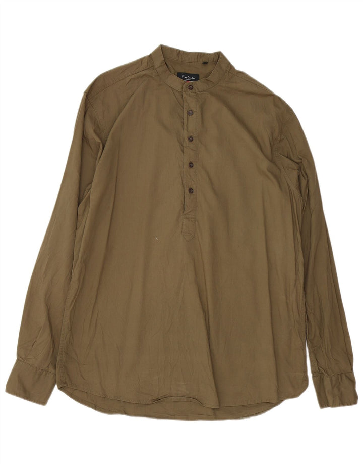 Męska koszula pulowerowa Pierre Cardin o regularnym kroju, duża, bawełniana w kolorze khaki