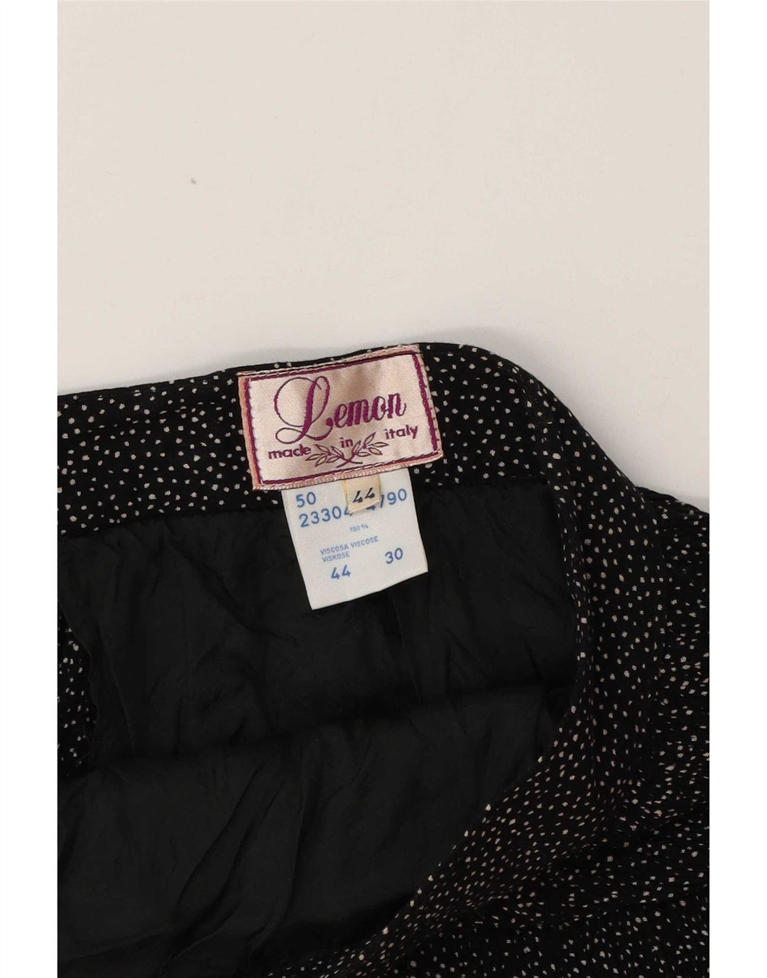 Spódnica midi damska Lemon IT 44 Medium W30 Czarna wiskoza w cętki