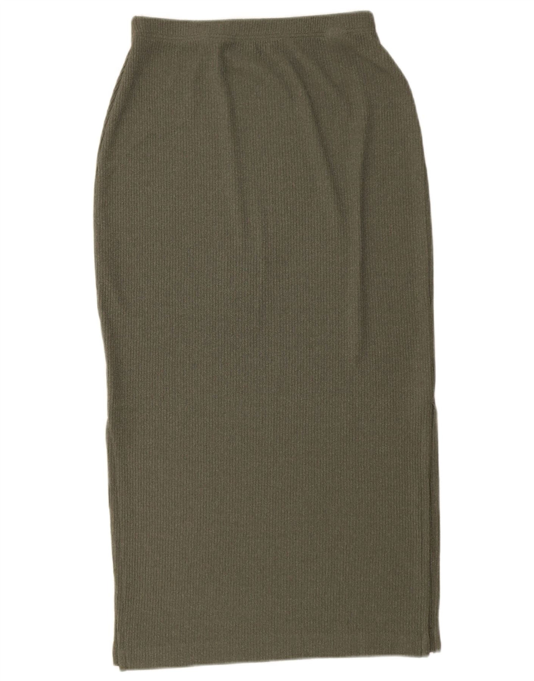 Marks & Spencer Damska dzianinowa spódnica midi UK 12 Medium W28 Khaki Poliester