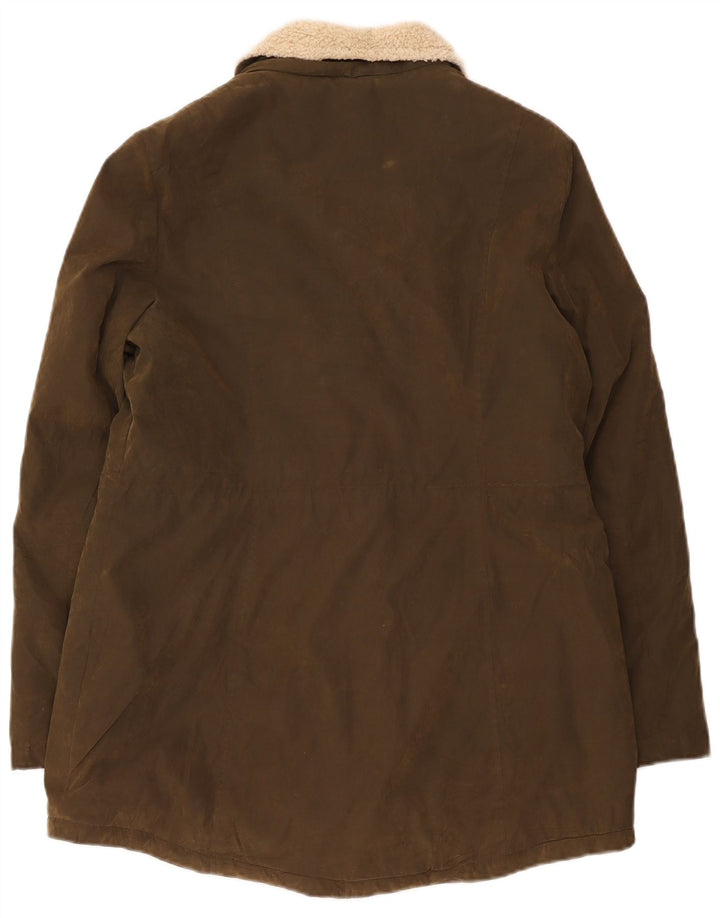 Damska kurtka Nautica Sherpa Parka UK 16, duża, khaki, poliester