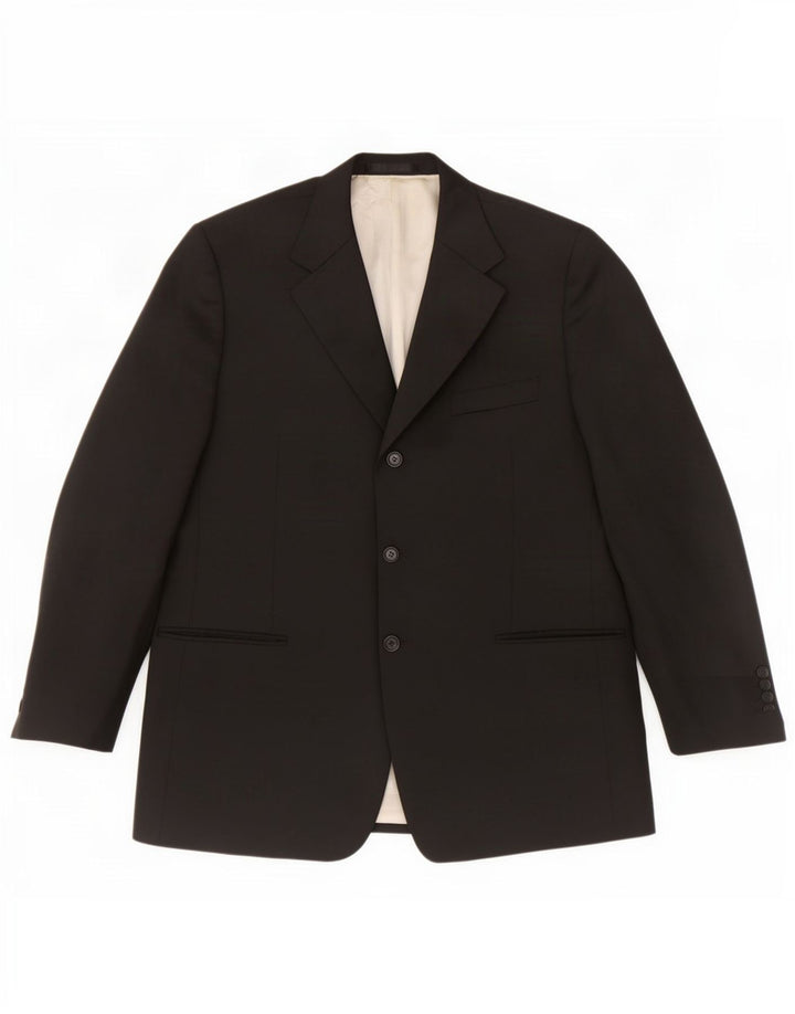 Marks & Spencer Męska marynarka zapinana na 3 guziki, UK 44 XL, czarna wełna
