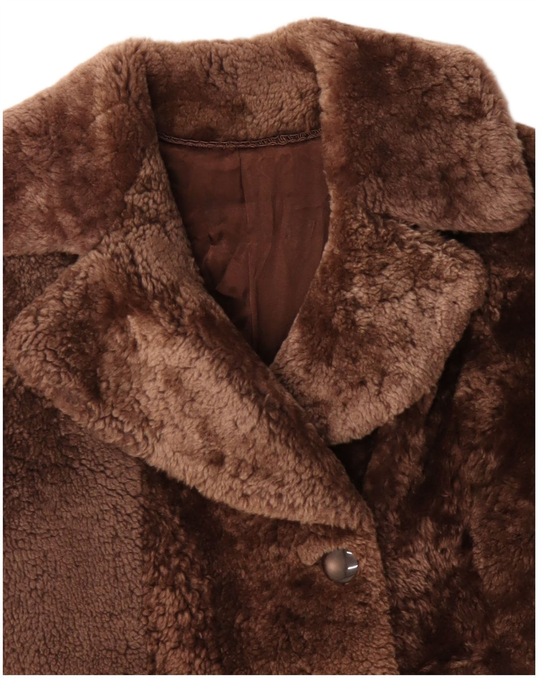 Damska kurtka Shearling z podwójnymi piersiami Anfor IT 44 Średni brąz