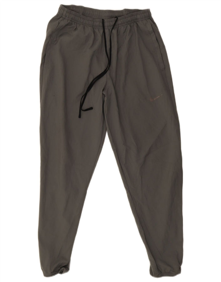 Męskie spodnie dresowe Nike Dri Fit, średnioszare, poliestrowe