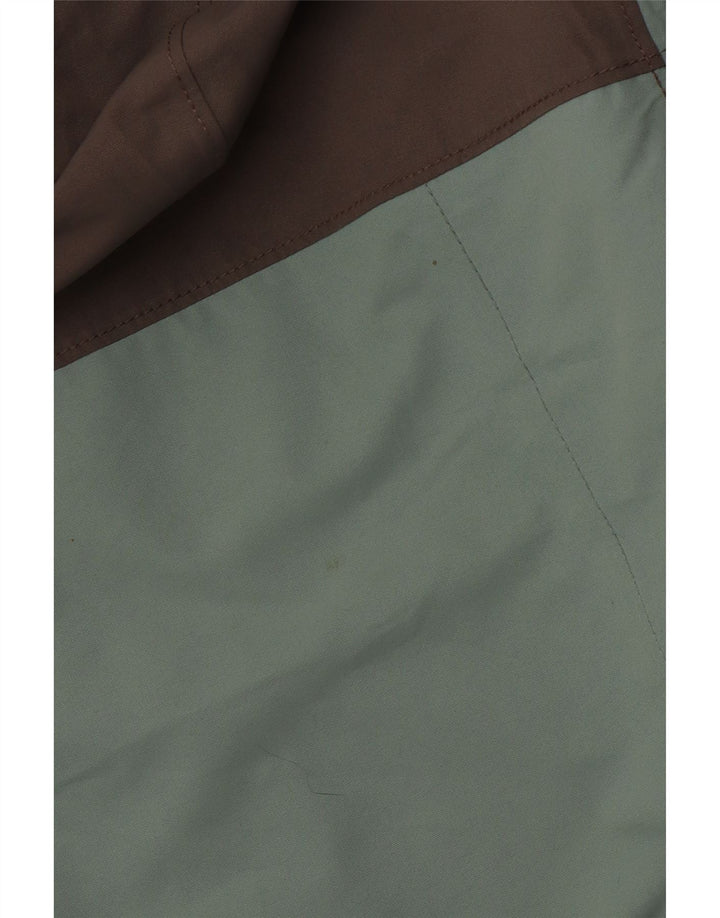 Damski płaszcz przeciwdeszczowy z kapturem COLUMBIA UK 14, poliester w kolorze średniej zieleni