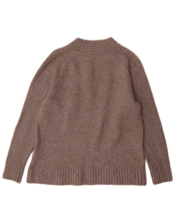 Damski sweter z golfem White Stuff UK 14, duży, szary, nakrapiany