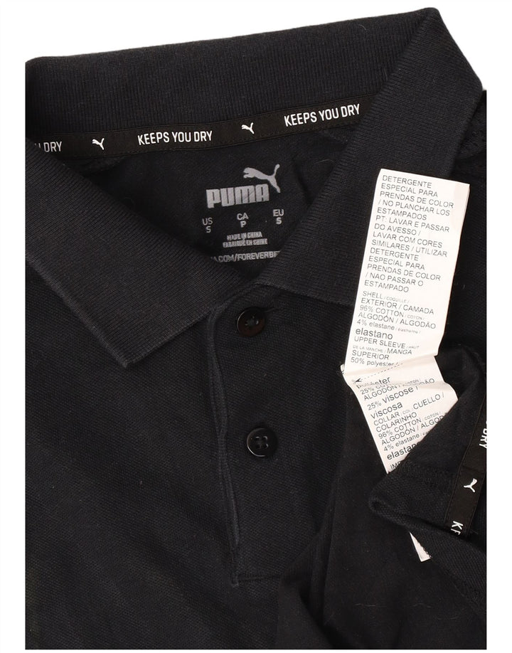 Męska koszulka polo Puma, mała, czarna, bawełniana