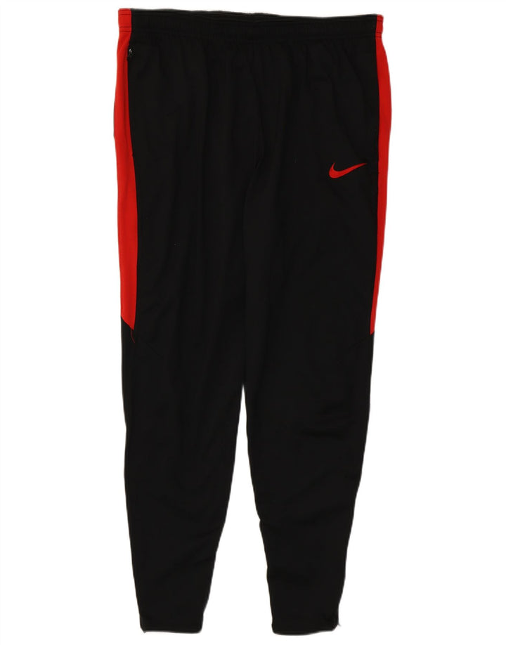 Męskie spodnie dresowe Nike Dri Fit XL, czarny poliester z blokami kolorów