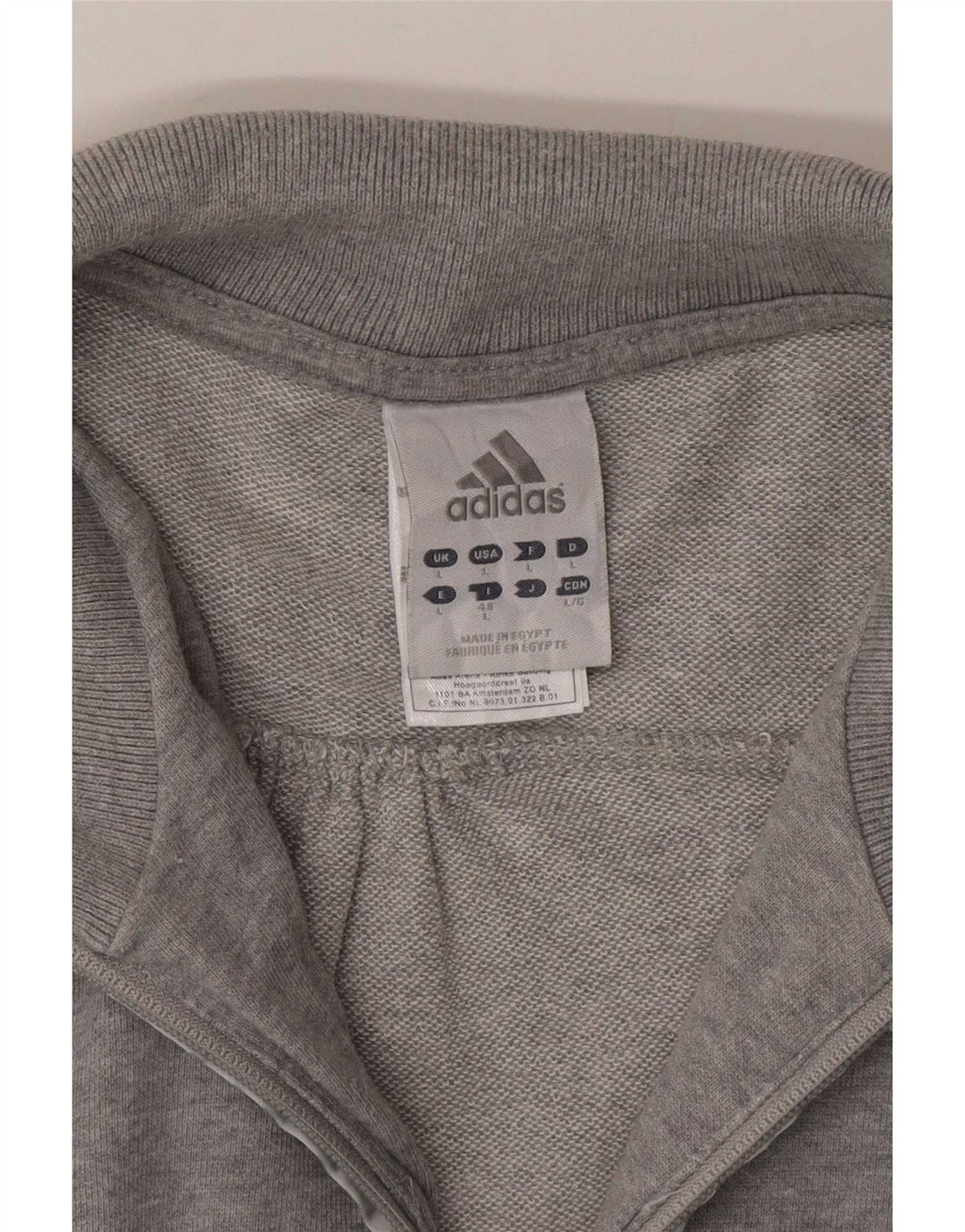 Damska bluza dresowa Adidas UK 16, duża, szara bawełna