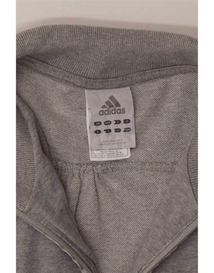 Damska bluza dresowa Adidas UK 16, duża, szara bawełna