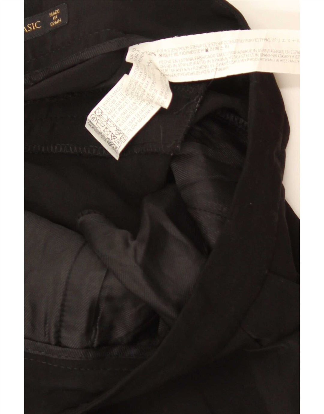 Spodnie damskie Zara Pegged Casual, średnie W28 L32, czarny poliester
