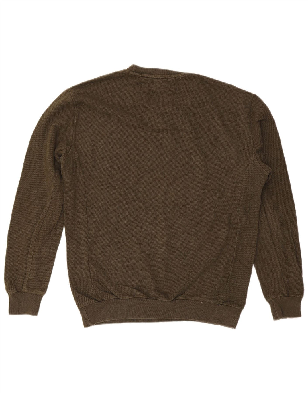 Męski sweter z okrągłym dekoltem Zara, bawełna w kolorze khaki